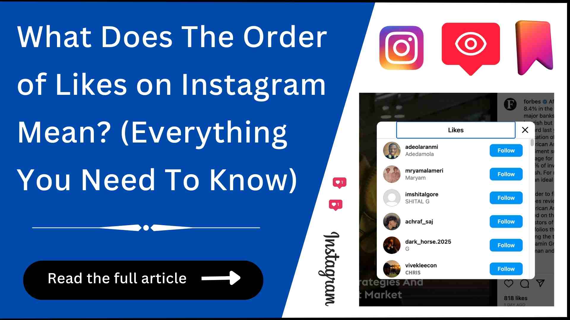 What Does The Order of Likes on Instagram Mean?