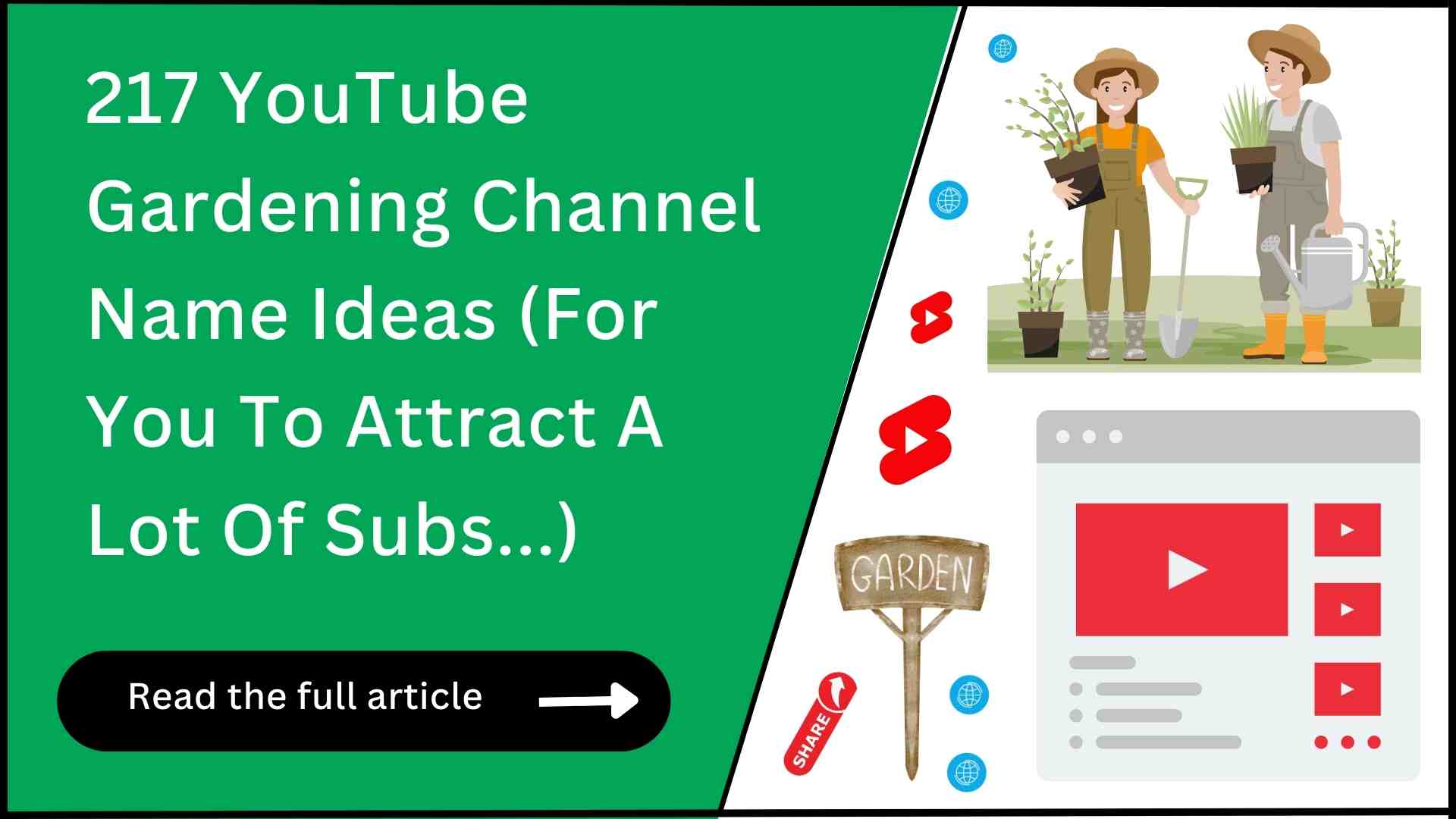 gardening youtube channel name ideas